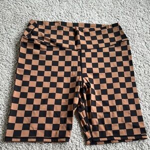 Pink Lily Checkered Bike Shorts